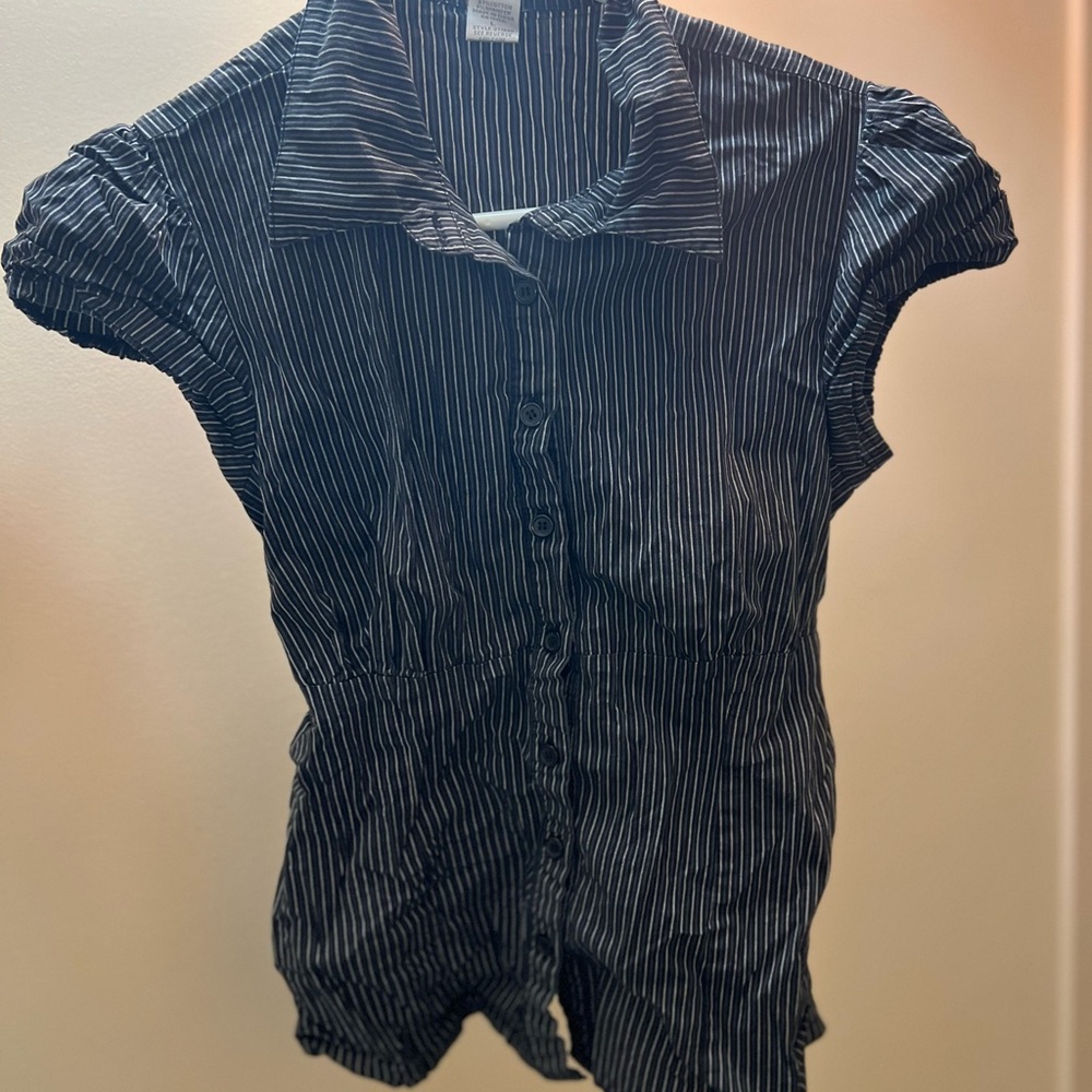 Charlotte Russe Black and White Striped Shirt